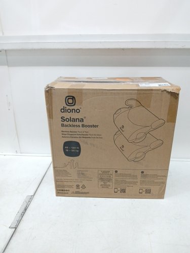 2PK DIONO SOLANA NO LATCH BACKLESS BOOSTER CAR SEATS WITH CUPHOLDERS AND REMOVABLE WASHABLE COVERS - FOR KIDS 40-120LBS - storm/CHARCOAL BLACK (MODEL: 32060-NA-01) image 2