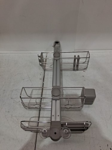 SIMPLEHUMAN LARGE STAINLESS STEEL ADJUSTABLE HANGING SHOWER CADDY - silver (MODEL: BT1099) image 4