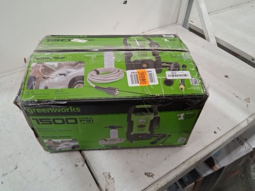 GREENWORKS COMPACT PRESSURE WASHER - 1.2GPM/13AMP/1500PSI - BLACK/GREEN (MODEL: GPW1501) image 5
