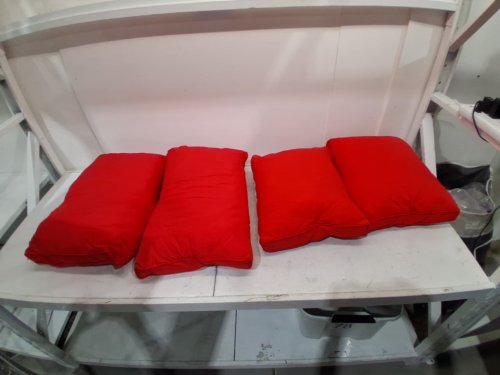4PC Costway Indoor/Outdoor Rectangular Patio Cushions - 2 18" x 14" x 6" - 2 24" x 14" x 6" - Red (Model: HW66868RE-23) image 3