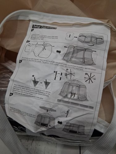 pop up bubble tent with waterproof top cover - 15ft x 7FT, fits up to 15 people - beige - (model: 121088) image 14