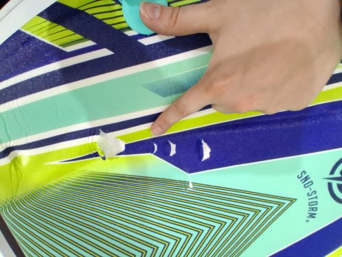 sno storm vipernex foam snow sled with tow rope- 50"- green/blue (model: 2000509) image 3