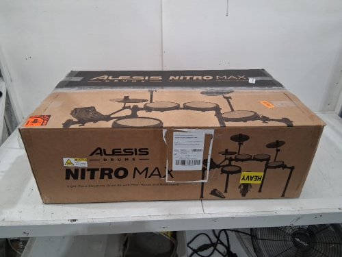 8pc Alesis Nitro Bluetooth MAX Drum Kit with Quiet Mesh Pads - BLACK (MODEL: NITROMAXKITXUS) image 28