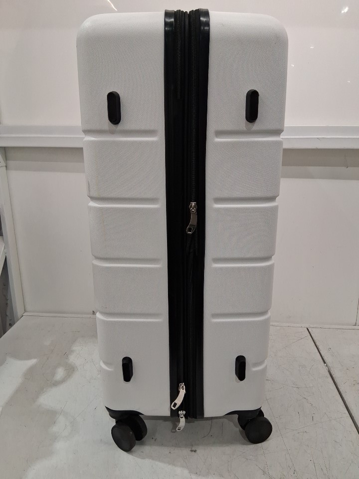 Sweetcrispy Hardshell Expandable Luggage Suitcase with Spinner Wheels & TSA lock - 28" - White/black (MODEL: XLX-28WT) image 6