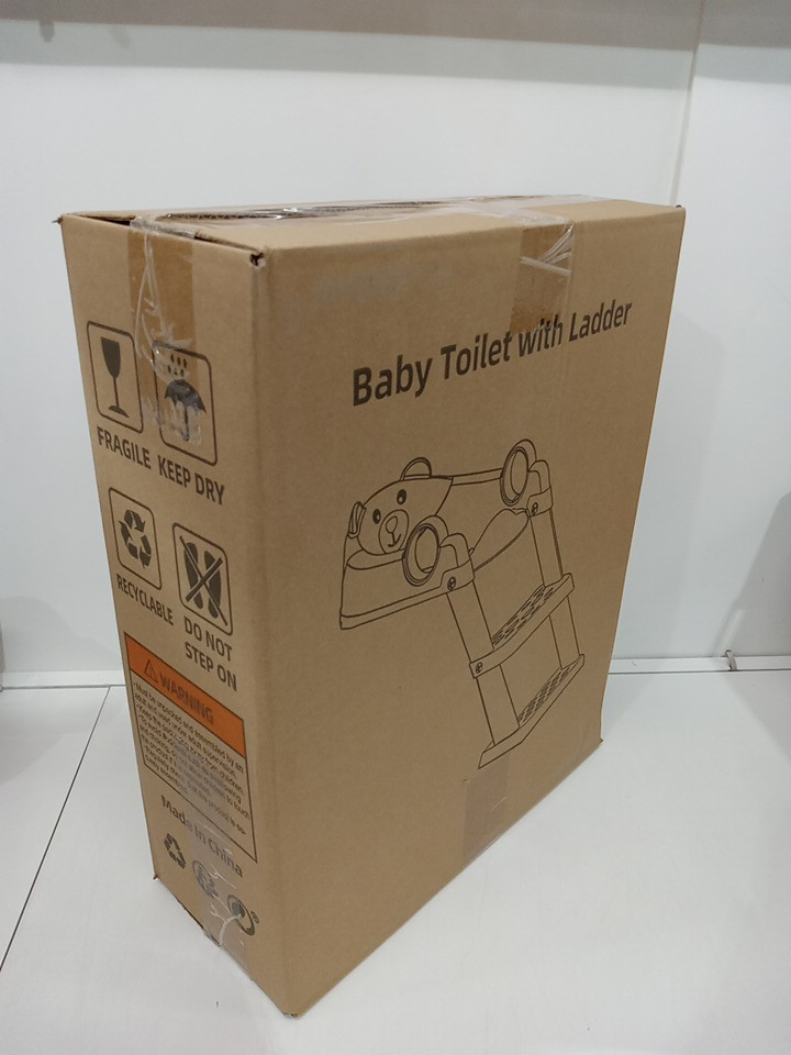 Napei Toddler's Potty Training Seat with Safety Handles and  Adjustable Ladder - Grey / White image 4