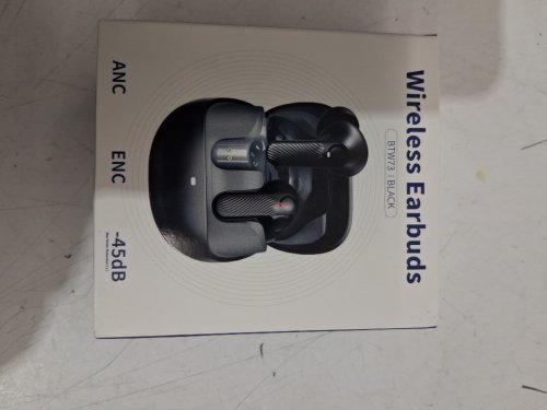 rohs active noise canceling wireless earbuds - black (model:btw73) image 2