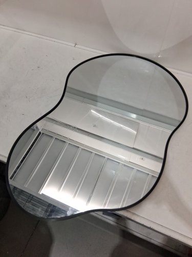 irregular decorative cloud shaped wall mirror - 24" x 36" - black image 3