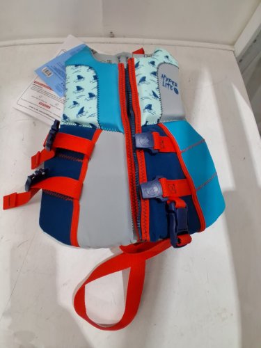 kids HYPERLITE INFANT CHILD PFD life VEST - up to 55lbs - blue/GREY/RED (style: 1819491) image 2