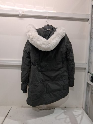 women's Chrisuno Waterproof Removable Faux Fur Trim Hood Winter Parka - large - dark grey (model: MF-W501) image 6