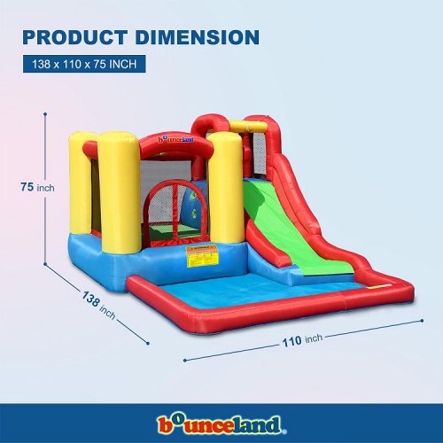 Bounceland Jump and Splash Adventure Bounce House or Water Slide - 11.5FT x 9FT x 6FT - multicolored (model: 9271B) image 2