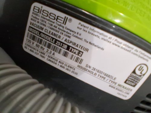 BISSELL LITTLE GREEN PORTABLE DEEP CLEANING VACUUM - 37OZ TANK MAX - GREEN/GREY (MODEL : 2513B) image 4