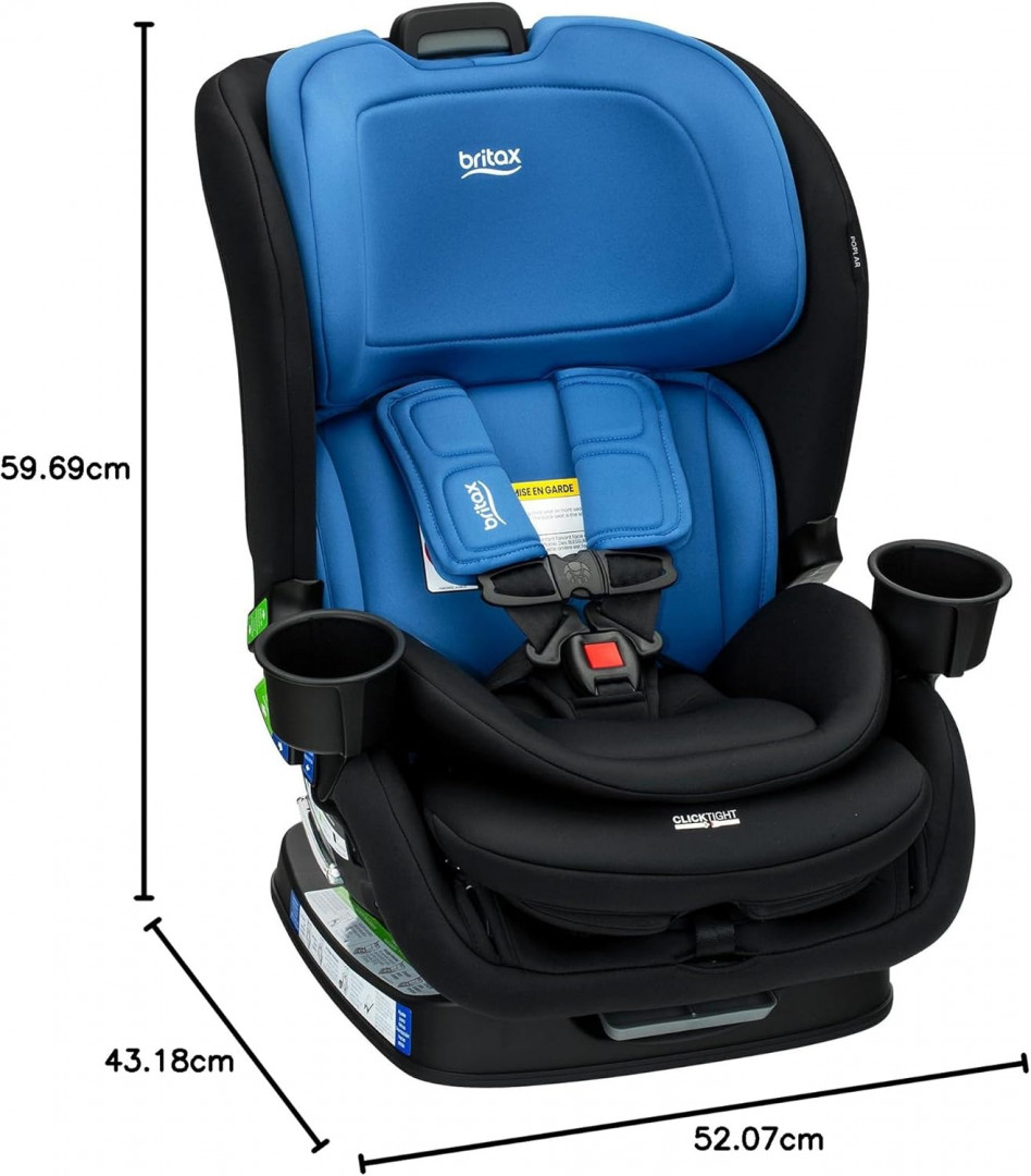 BRITAX 2-in1 poplar convertible car seat with rebound bar & click-tight technology - 40-65lb capacity - cobalt onyx/blue/black (MODEL: e1c963r) image 2