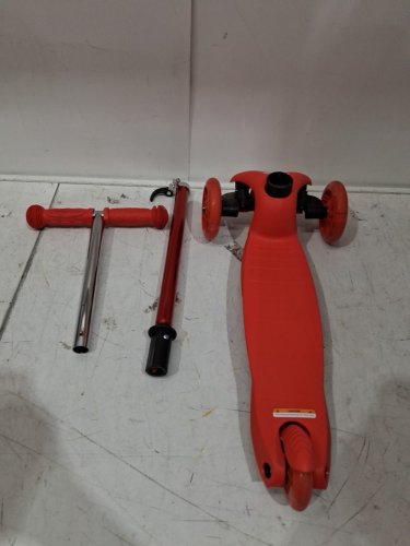 KIDS Rugged Racers 3-Wheel with LED Lights SCOOTER - RED/PINK (MODEL:BH19898) image 2