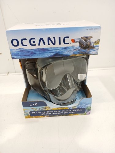 OCEANIC FULL FACE SNORKELING MASK - LARGE - BLACK/CLEAR (MODEL: 1819517) image 2