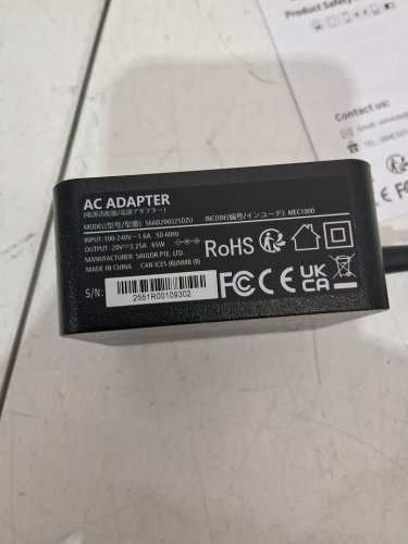 superer laptop ac adapter charger fit for lenovo - 65w - black (model: s6ad200325dzu) image 4