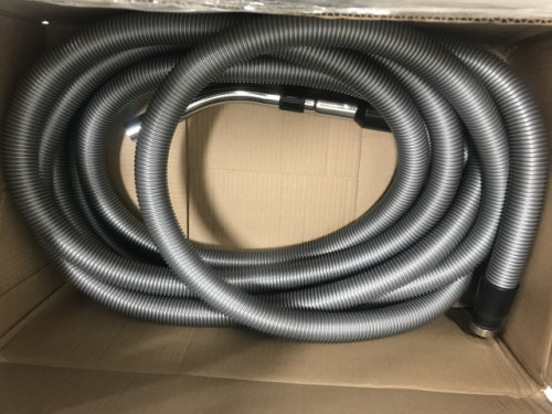 35FT OVO UNIVERSAL CENTRAL VACUUM KIT - LOW VOLTAGE SWITCH ON HANDLE, CRUSHPROOF HOSE FITS MOST INLETS - BLACK/GREY (MODEL: ACCHO-35LV-BK-OVO) image 3