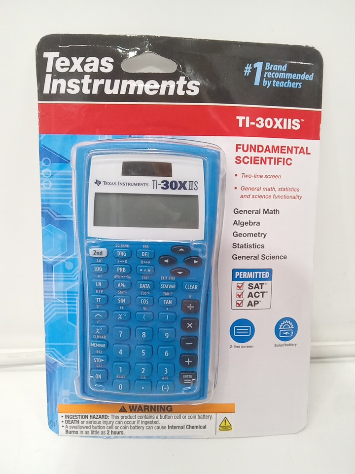 texas instruments fundamental scientific calculator - 2-line display - TARGET BLUE / LIGHTNING BLUE (model: TI-30XIIS) image 3