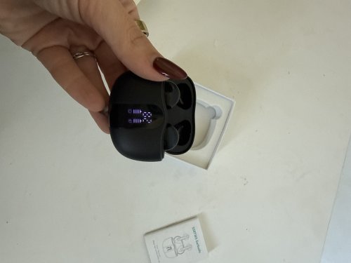 XIAOWTEK S58 TRUE WIRELESS STEREO EARBUDS WITH BUILT IN MIC IPX5 WATERPROOF SPORT EARBUDS WITH TYPE C CHARGING CASE - BLACK (MODEL:S58) image 4
