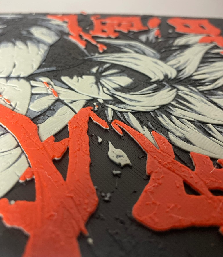 9"x5" 3D Printed - Goku - Dragon Ball- Textured Photo image 3