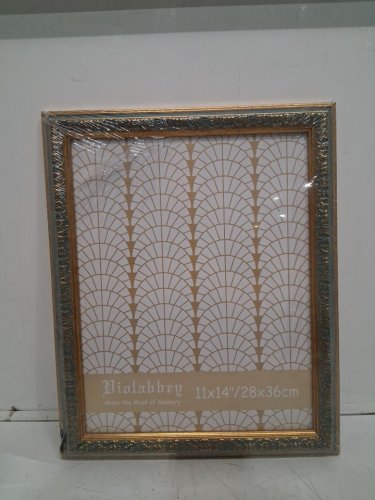 VIOLABBEY VINTAGE STYLE DECORATIVE PHOTO FRAME - 11"X14" - BLUE/GOLD image 3