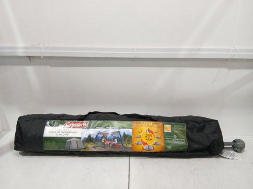 COLEMAN portable SCREENED CANOPY TENT WITH INSTANT SETUP - 11FT x 11FT - BACK HOME SCREENHOUSE SETS UP IN 60 SECONDS - GREY (Model: 2000036712) image 2