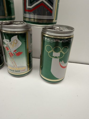 16 ASSTD COLLECTIBLE *FULL* ALE CANS OF THE WINTER OLYMPICS (ALL DIFFERENT YEARS FROM THE PAST) image 8