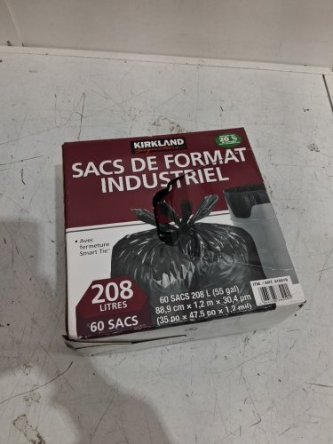 60PK~ KIRKLAND SIGNATURE SMART TIE INDUSTRIAL DRUM LINERS - 55 GAL - BLACK (MODEL: 878519) image 2