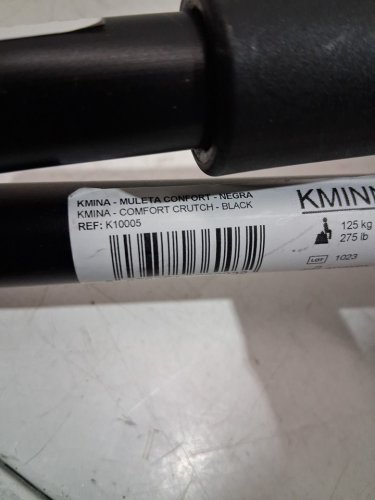 KMINA Folding Carbon Fiber Crutches - 29"- 38.9" - black/red (model: k10005) image 3