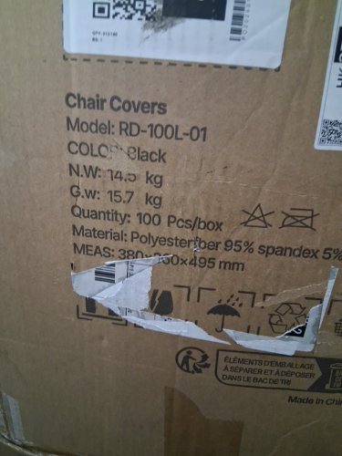 100PK vevor BANQUET SPANDEX STRETCH CHAIR SEAT COVERS - osfm - black (model: rd-100L-01) image 4