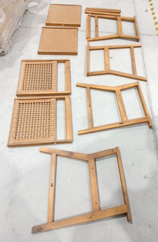 2PK Patio Rattan Dining Chairs - 35.4" x 19.3" - 350lbs cap - Brown (Model: PV-224-H) image 4