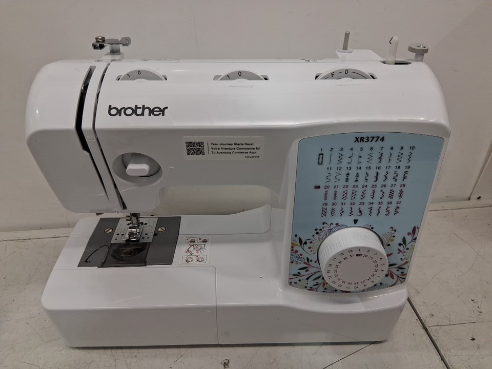 Brother Sewing and Quilting Machine with 37 Built-In Stitches, Wide Quilting Table, Automatic Needle Threader, Drop-In Top Bobbin, 1-Step Buttonhole, 8 Included Presser Feet and Bright LED Work Area - White (Model: XR3774) image 4