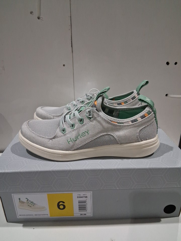 WOMEN'S HURLEY SLIP ON SHOES - SIZE 6 - GREY/GREEN - (STYLE: 5566706) image 2