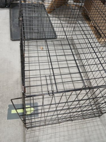 BESTPET OUTDOOR/INDOOR FOLDABLE METAL WIRE DOG CRATE WITH 2 DOORS, DIVIDER PANEL, TRAY & HANDLE - LARGE/48"L x 30"W x 32"H - BLACK (MODEL: TY-PC1200-BLACK) image 6