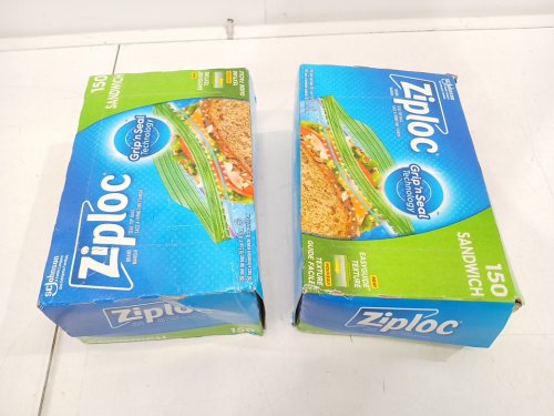 2 (150PK) Ziploc Easy Open Sandwich Bags - 150 bags each - Clear image 3