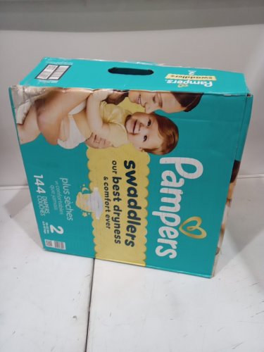 144pk pampers SWADDLERS disposable baby diapers - size 2 (10-22lbs) image 2