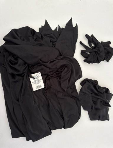 5PC RUBIES SCARY SKELETON COSTUME (NO MASK) - LARGE 10-12 - BLACK (STYLE: 881031) image 2