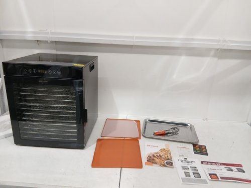 12-layers dry fruit machine/oven with drip tray / tongs / fruit roll trays - 120v - Stainless Steel/black (model: lt-09) image 3
