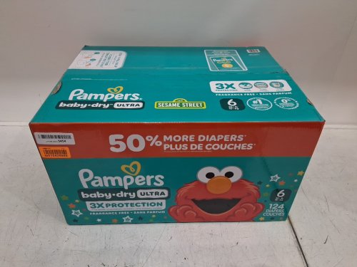 124PK PAMPERS BABY DRY ULTRA 3X PROTECTION -SIZE 6 image 2