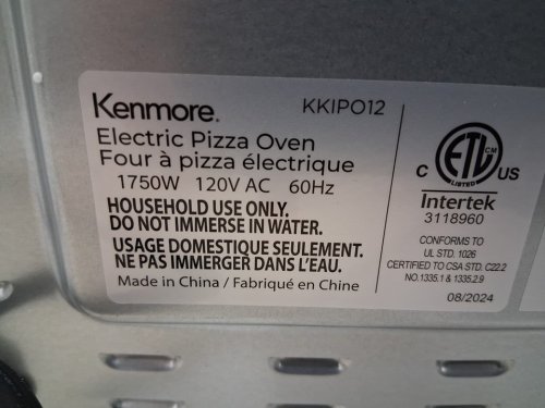 Kenmore stainless steel electric pizza oven with 5 presets - silver (model: KKIPO12) image 7