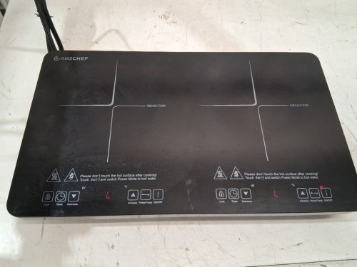 AMZCHEF 2 Burner Portable Induction Cooktop with 20 Temperature Levels and 10 Hour Timer - 1800W - Black (Model: JDL-CS18D6) image 3