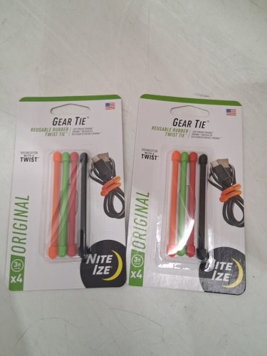 2(4PK) NITE IZE Gear Tie Reusable Rubber Twist Tie - 3" - multicolor image 2