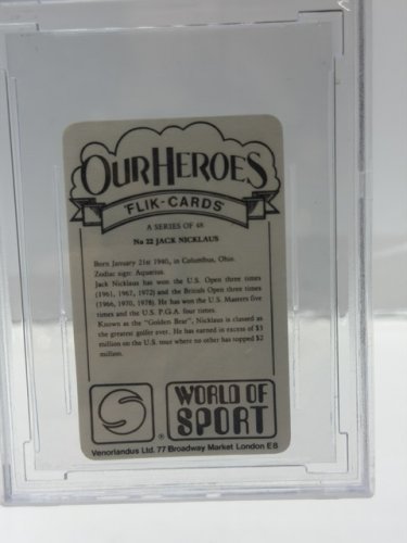 BECKETT BCCG GRADED 10 MINT 1979 VENORLANDUS JACK NICKLAUS #22 CARD image 3