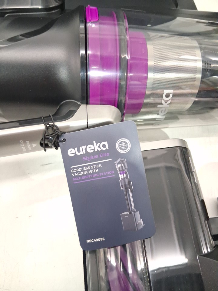 Eureka Cordless Rechargeable 3-IN-1 Stick Vacuum Cleaner WITH CLEANING STATION & ANTI-TANGLE NOZZLE FOR ALL FLOORS - GREY/PURPLE (MODEL: NEC490SE) image 7