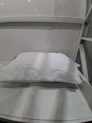 below zero cooling pillow with memory foam and fiber - queen - white/blue (model: 2893207) image 2