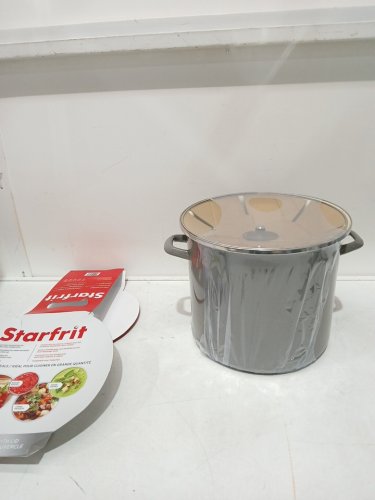 Starfrit Carbon Steel Stockpot with Glass Lid- 15L (16Qt) - grey image 3