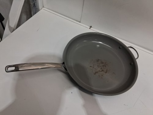 GREENPAN "THE BIG FRY" FRYPAN NON-STICK, PFAS-FREE, DISHWASHER SAFE & OVEN SAFE - 14" - GRAY (MODEL: 1972977) image 2