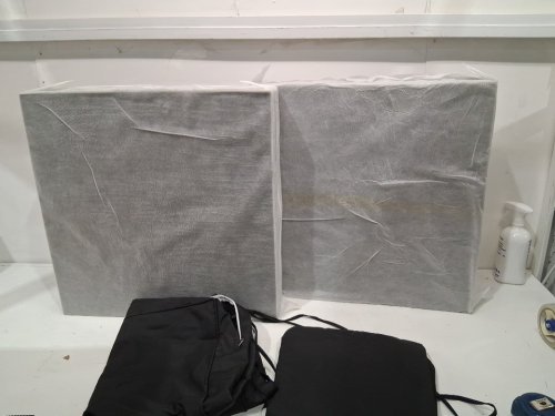 2pk Outdoor Chair Cushion replacements - 24" x 5" - black image 3