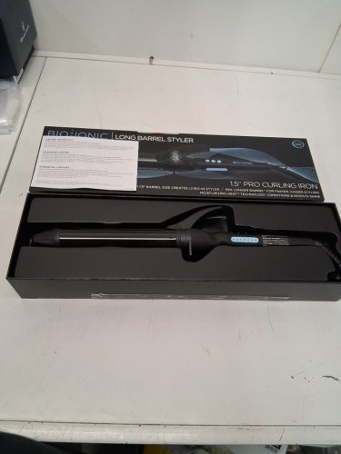 BIO IONIC LONG BARREL PRO CURLING IRON HAIR STYLER - 1.5" - BLACK (MODEL: Z-FGTST-CL-1.5) image 2