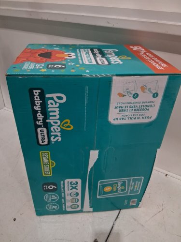 124PK pampers baby dry ultra fragrance free 3x protection diapers - size 6 (35lb+) image 3