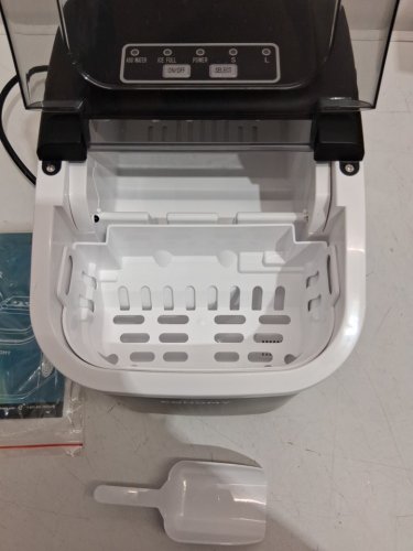 EUHOMY Countertop Ice Maker Machine with Handle, Basket and Scoop - MAKES 26LBS Per Day - BLACK (MODEL: IM030-Bbl-CAEH) image 4